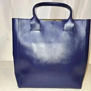 BCBG BCBGMAXAZRIA WOMEN BLUE/PURPLE TOTE 100% LEATHER TOP HANDLE SHOULDER BAG